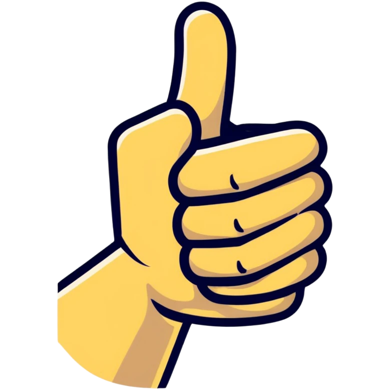 5 star review with thumbs up emoji