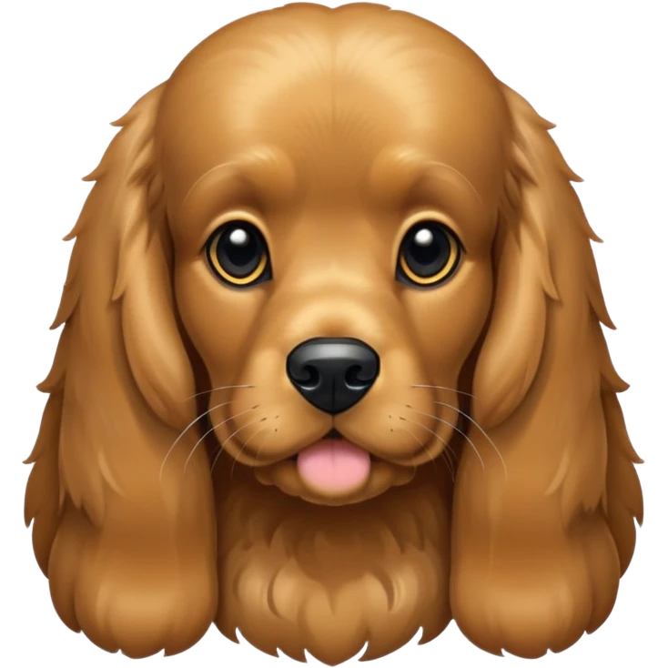 Cocker anglais tout noir emoji