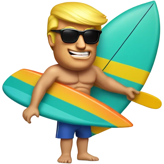 Donald trump on a surfboard  emoji