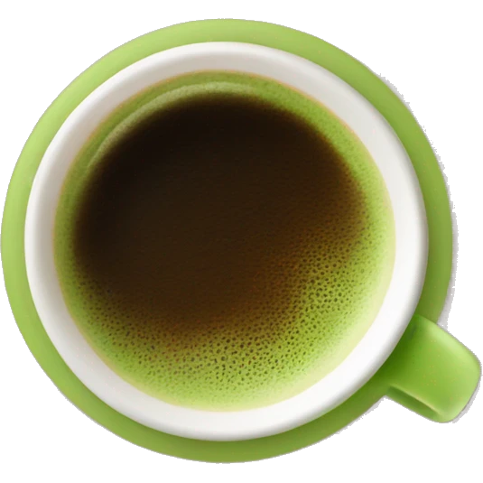 matcha latte mixed with a shot of espresso emoji