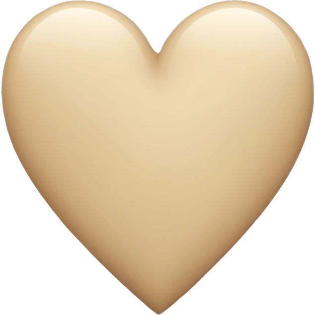 Beige heart emoji