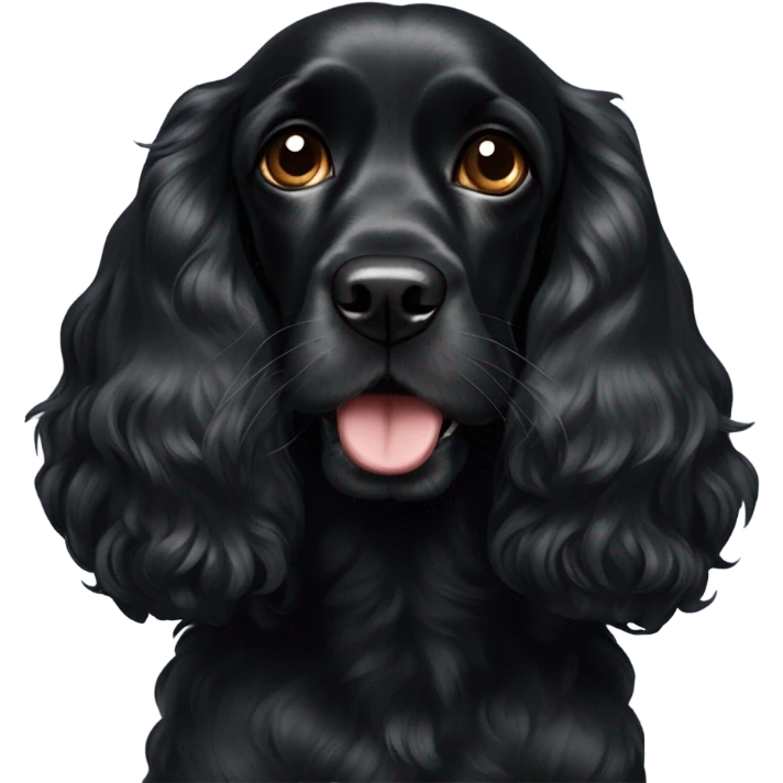 Black cockerspaniel  emoji