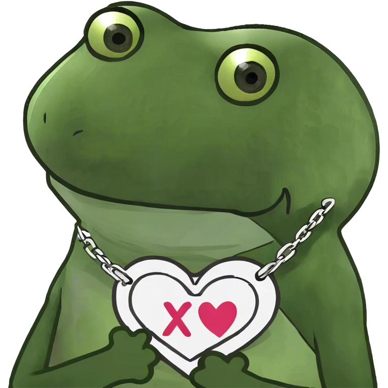 The letters "xo" with a small heart between them at the top emoji