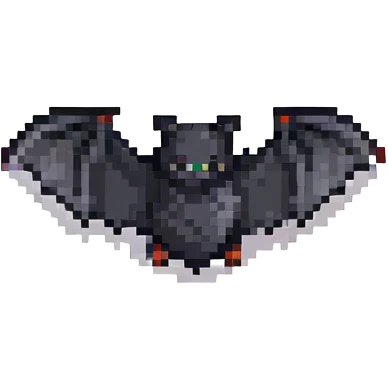 minimalist solid black bat emoji