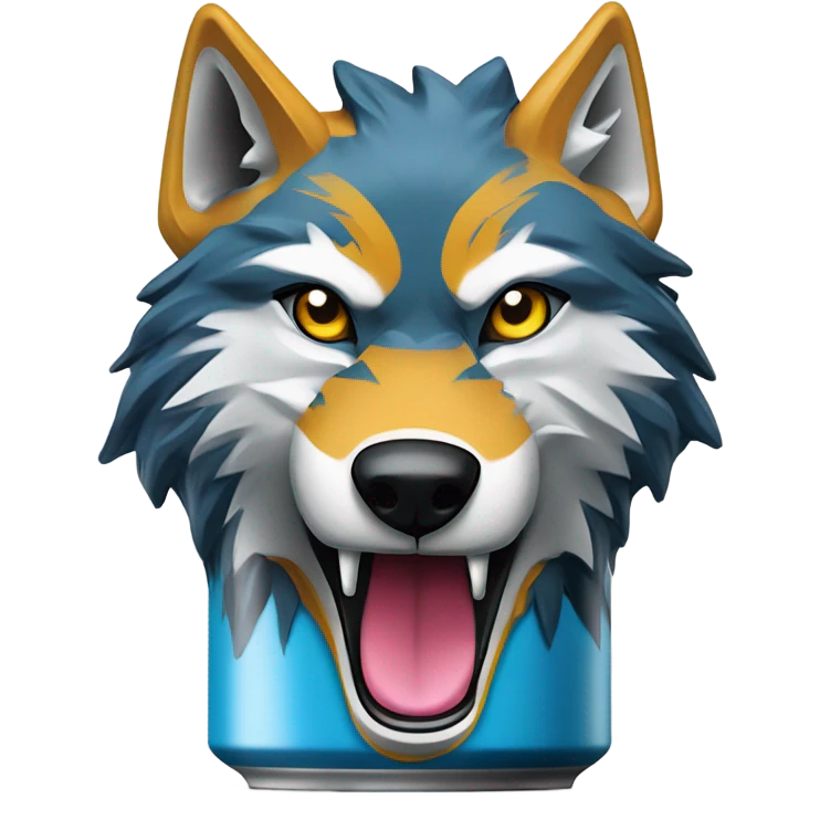 Woodruff wolf Energy Drink can emoji