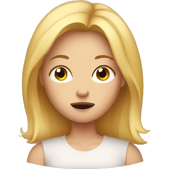 upset blond mom emoji