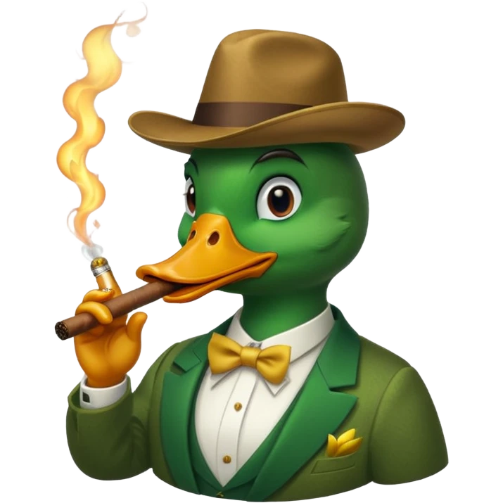 Duck smoking emoji