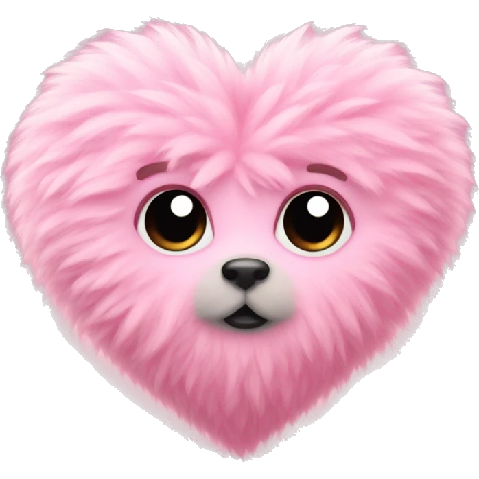 fluffy pinkish heart emoji