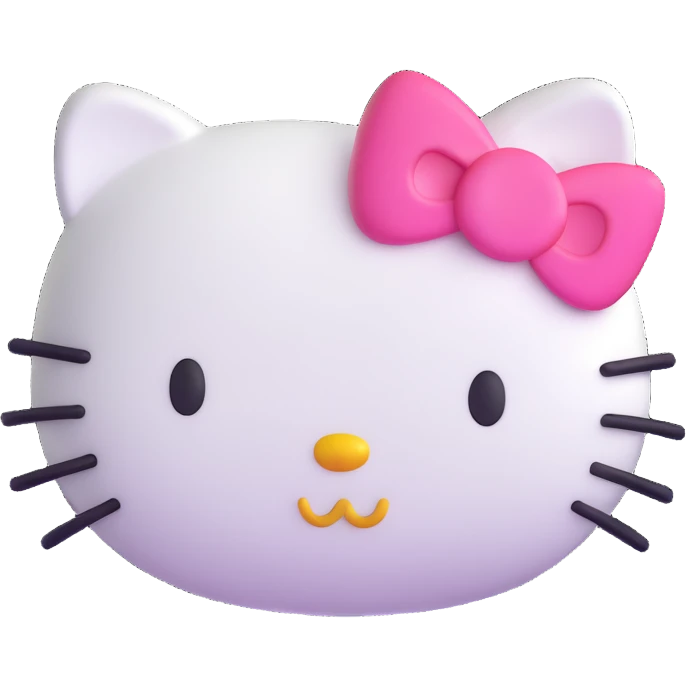 Hello Kitty head emoji