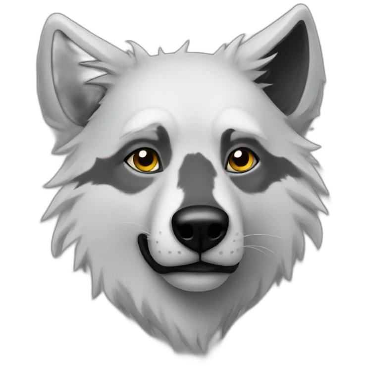 Loup noir emoji