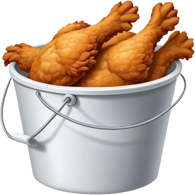 Fried chicken in bucket emoji
