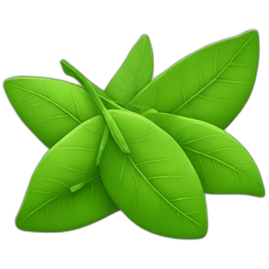 Coca leaves with the text coca emoji