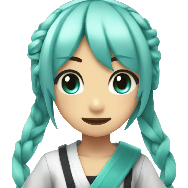 hastne miku original version with 01 on her left arm emoji
