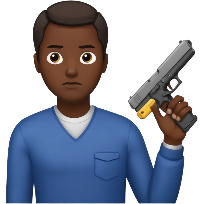 Gang member with a Glock in his hand emoji