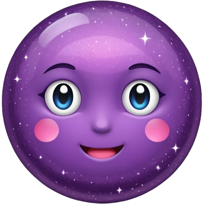 bolinha glitter roxo emoji