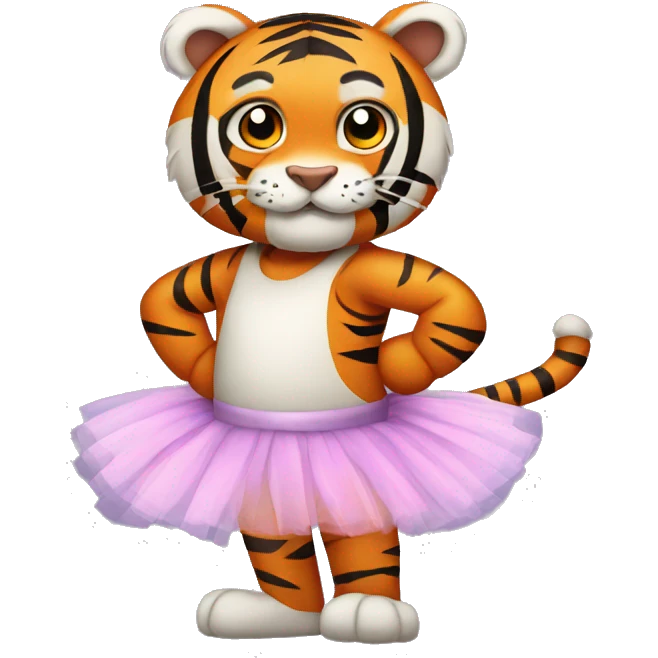 Tiger wearing a tutu emoji