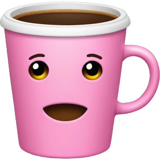 Pink coffee cup  emoji