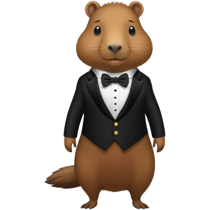 Asme una capibara con trage elegante emoji