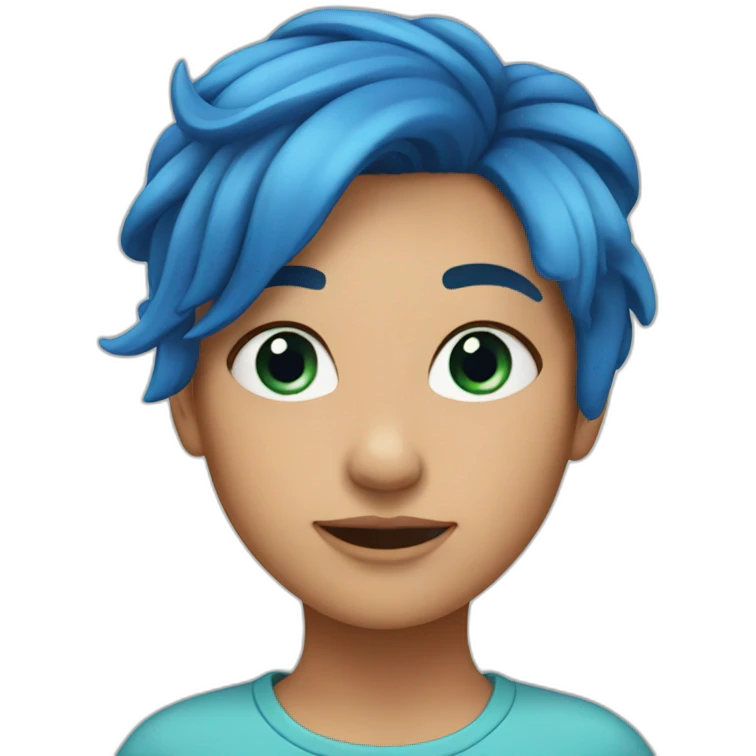 Gerl-with-blue-hair emoji