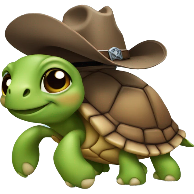 turtle with cowboy boots emoji