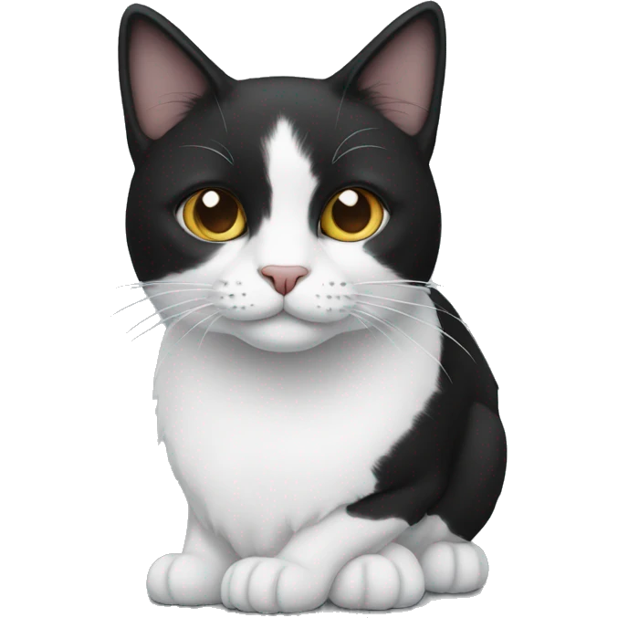 black and white cat emoji