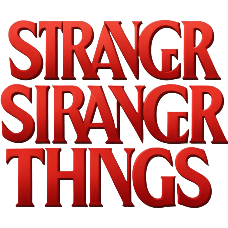 Stranger things logo emoji