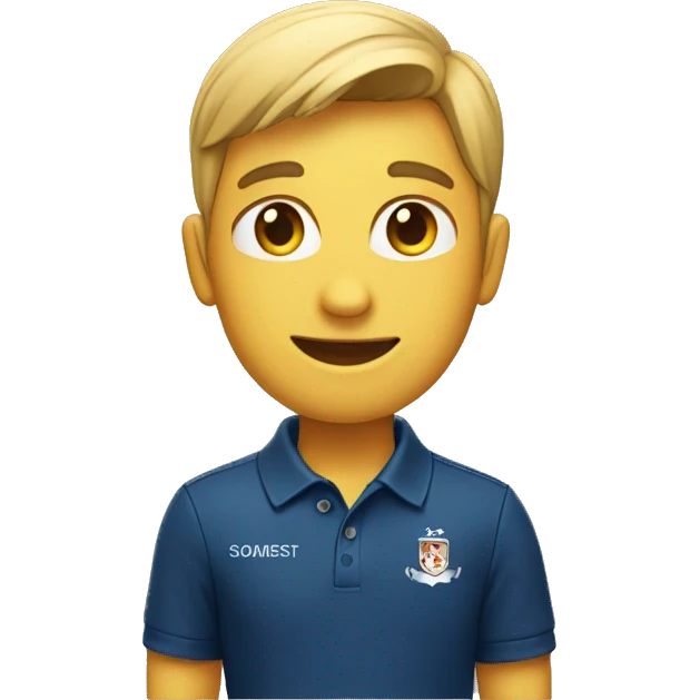 A person wearing a somerset academy polo emoji