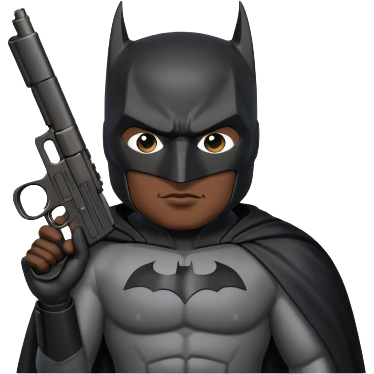 Bat man with gun  emoji
