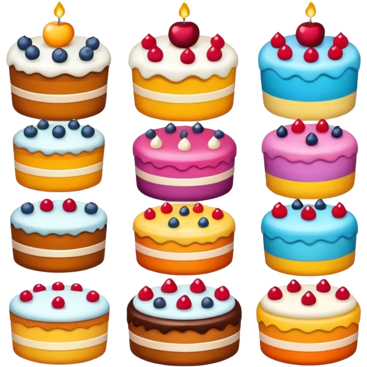 انواع کیک emoji