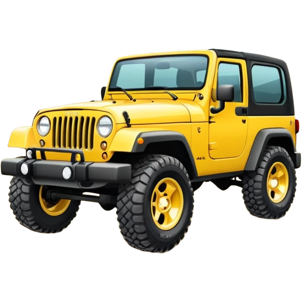 Yellow jeep emoji