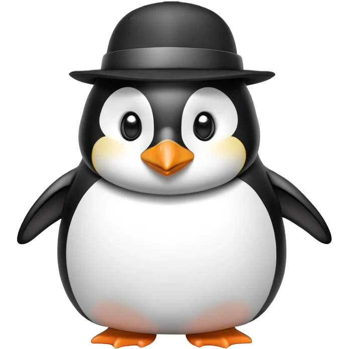 Penguin wearing hat emoji
