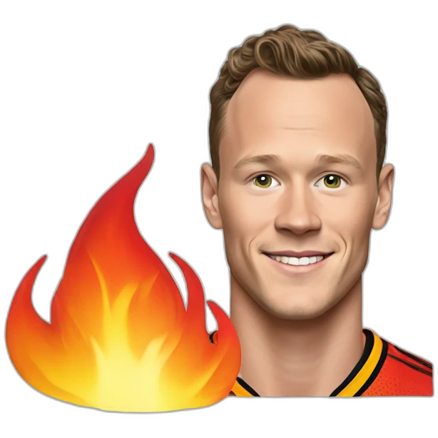 Jonathan Toews as a rainbow flame  emoji