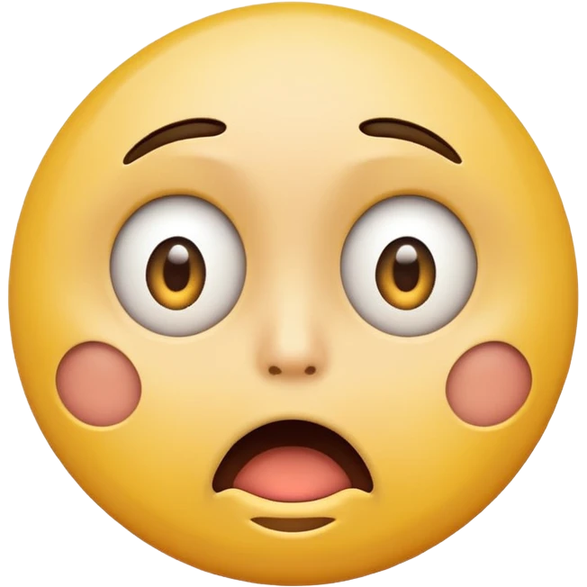 Can you make a shocked face that kinda looks disgusted  make it one of the yellow ones that are circular emoji