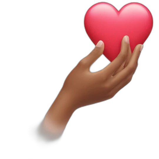 heart with hand emoji
