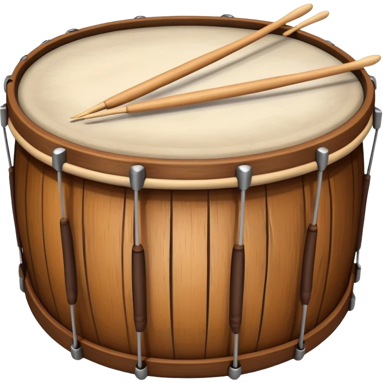 Traditional drum with sticks used to wake people up at dawn emoji