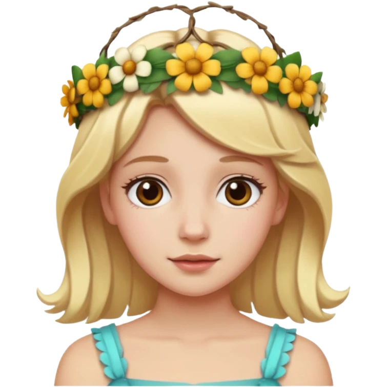 white girl with blond middle part emoji