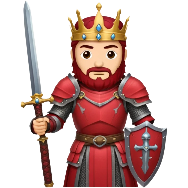 War old King – crimson armor + sword emoji