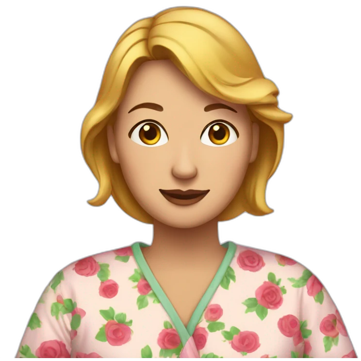 Magrnd mère en pyjama emoji