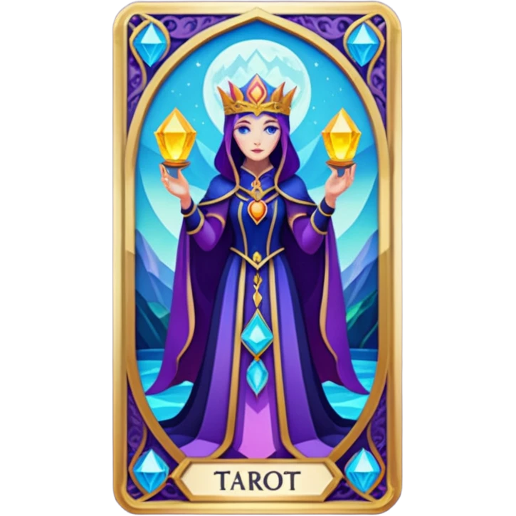 fantasy magic tarot card low poly emoji