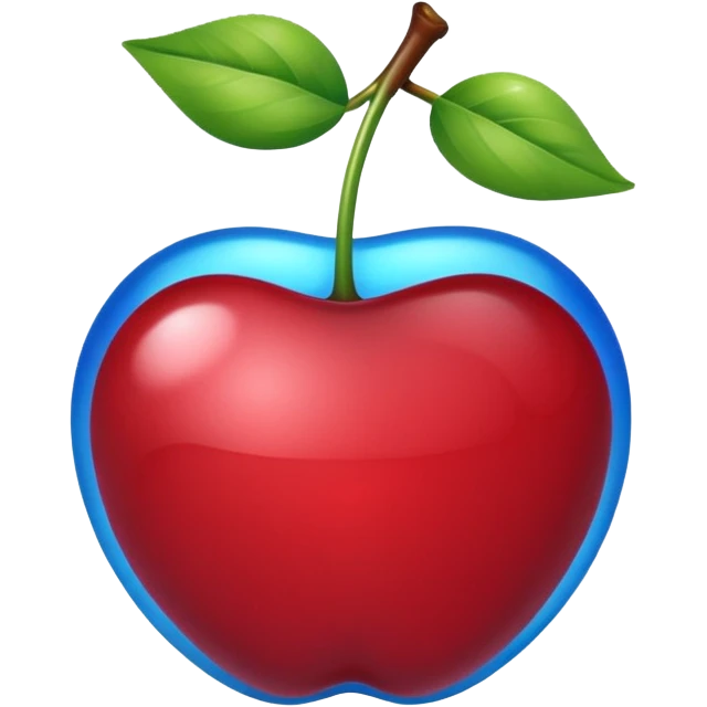 Une  cerise bleu  ios 8 emoji