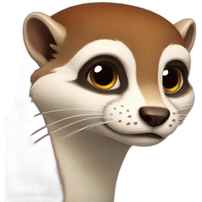 Grumpy weasel emoji