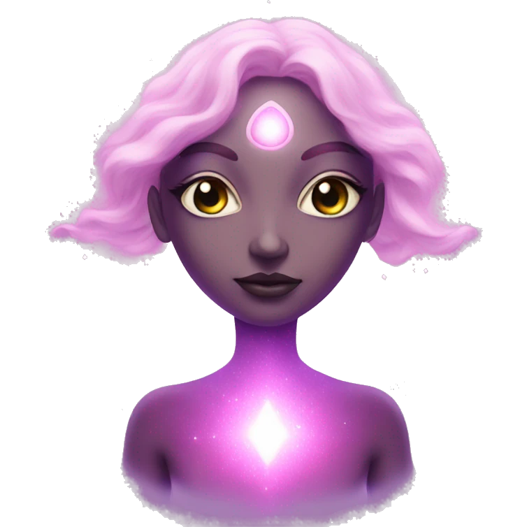 Pleiadian woman female third eye pink emoji