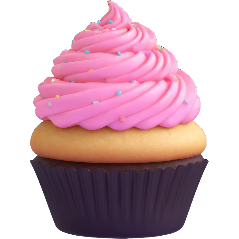 cupcake with pink icing emoji
