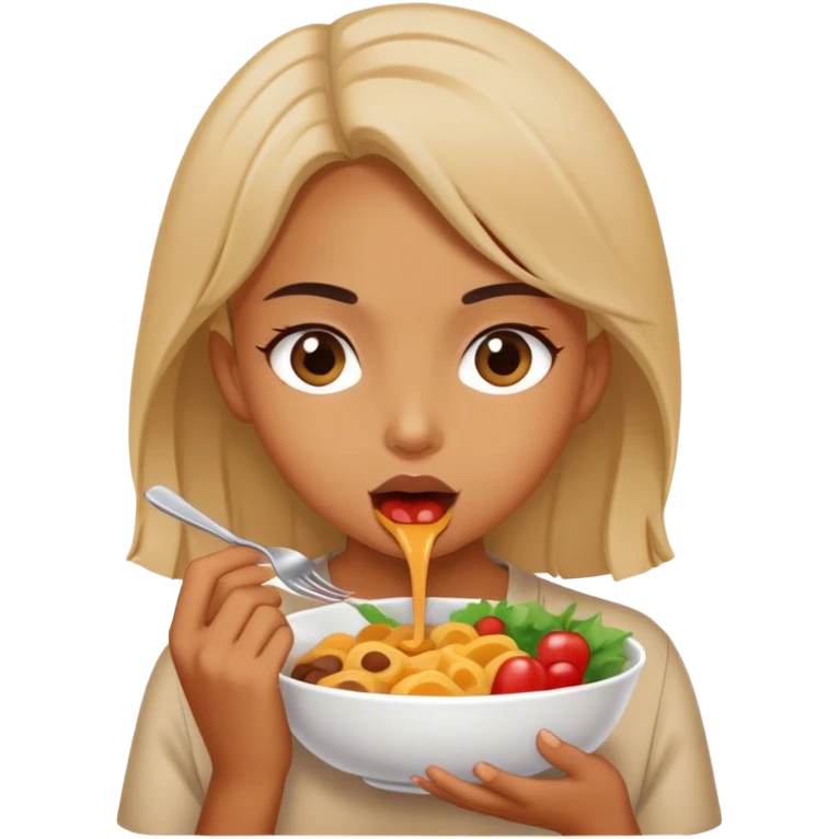 Girl Eating food emoji