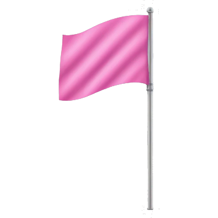Pink flag pole emoji