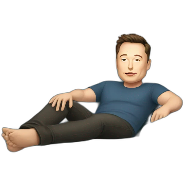 Elon musk couché emoji