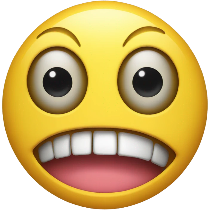 yellow emoji with wide eyes and a tongue hanging out  emoji