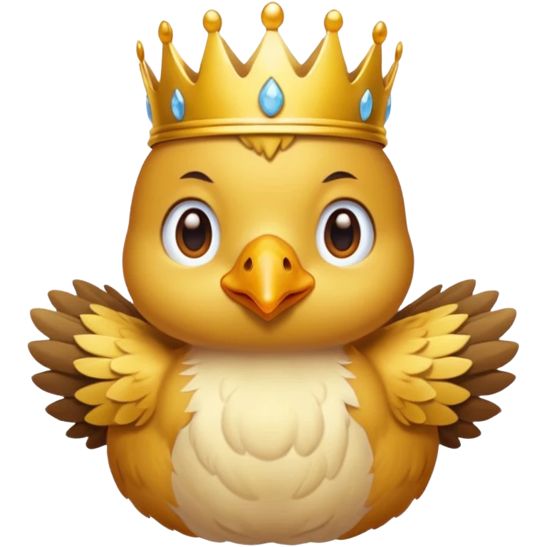 Un poussin mignon avec une couronne  emoji