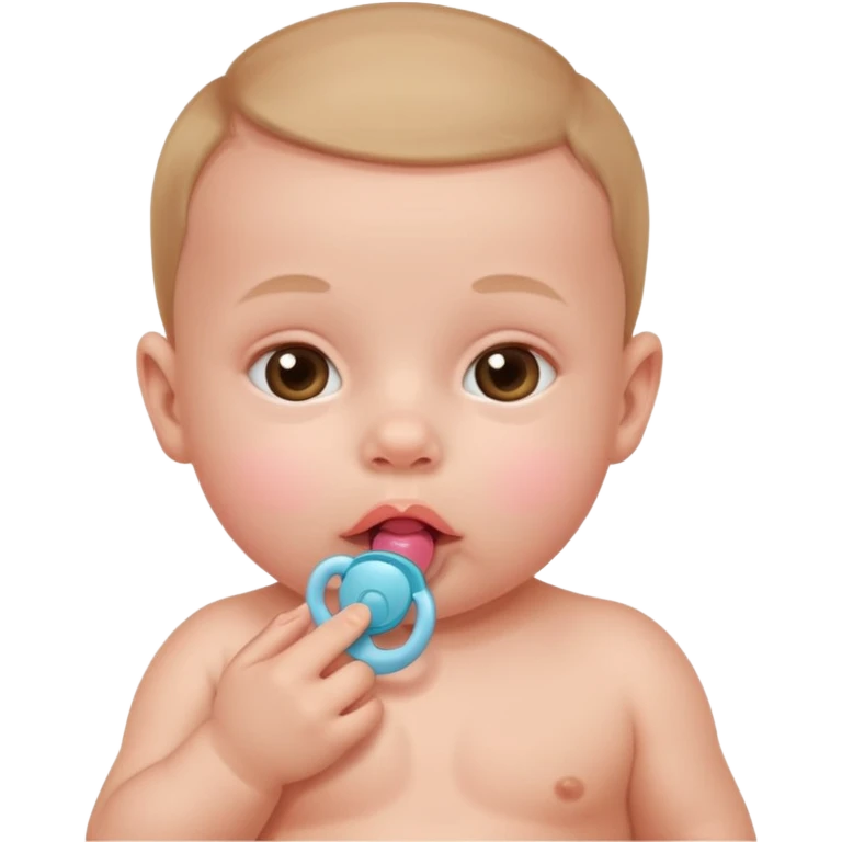 newborn with pacifier no hands emoji