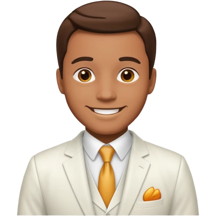 man wearing white suit  emoji